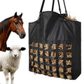 Hay Bag for Horses, 21.65 x 7.28 x 25.2 in, 1.81 x 1.81 in Holes, Premium Nylon Construction with PVC Waterproof Coating,